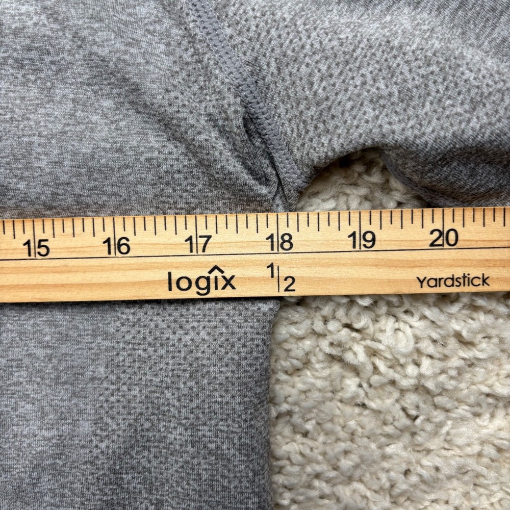 Fabletics Mens Quarter Zip Pullover Medium Gray Performance Long Sleeve - Picture 4 of 7
